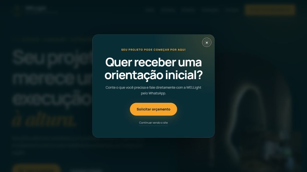 Página inicial do projeto WELLight